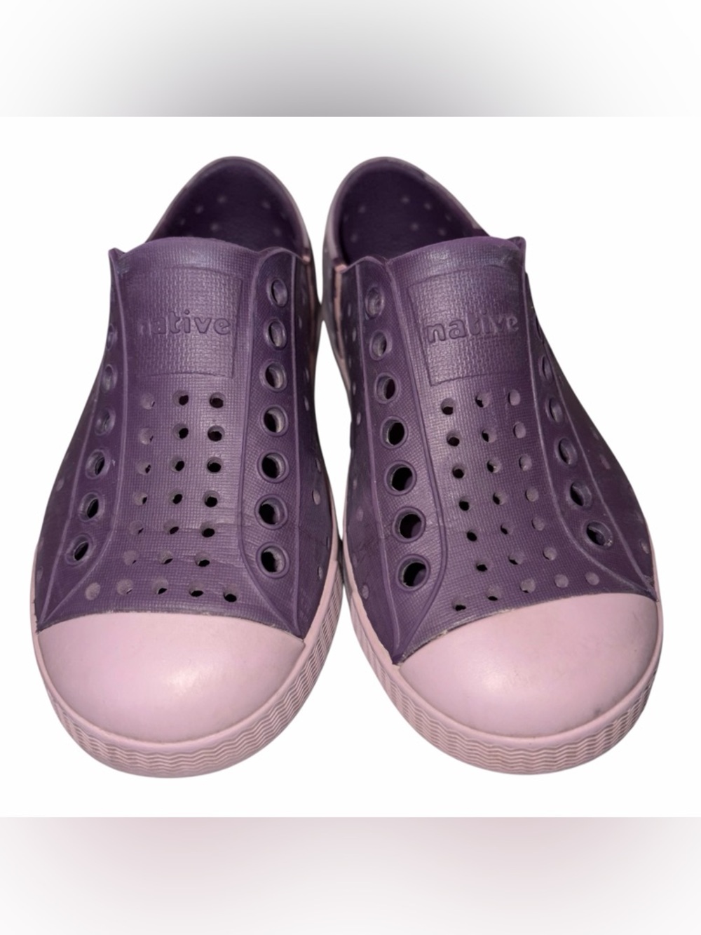 Native Jefferson Purple Kids Slip On Water Shoes Sneakers Toddler size 9